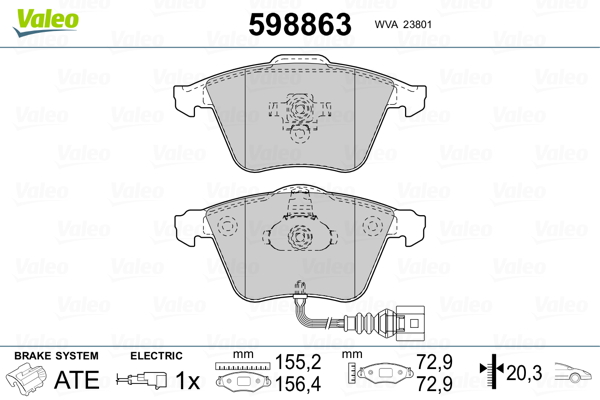 Remblokset Valeo 598863