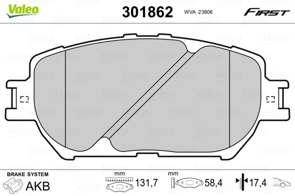 Remblokset Valeo 301862
