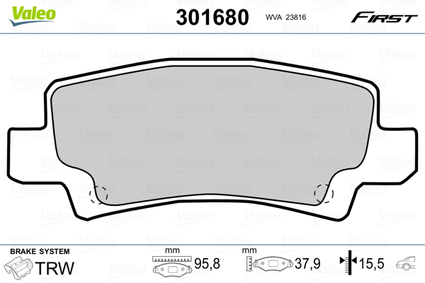 Remblokset Valeo 301680