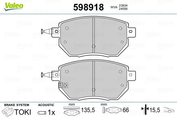 Remblokset Valeo 598918