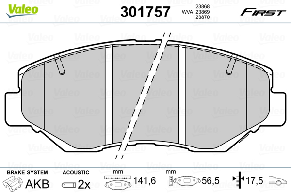 Remblokset Valeo 301757