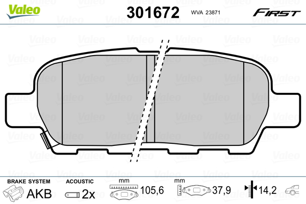 Remblokset Valeo 301672