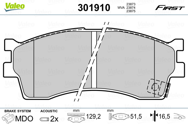 Remblokset Valeo 301910