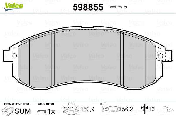 Remblokset Valeo 598855