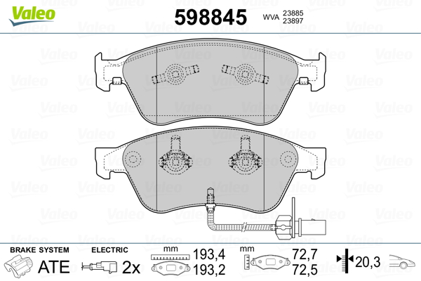 Remblokset Valeo 598845