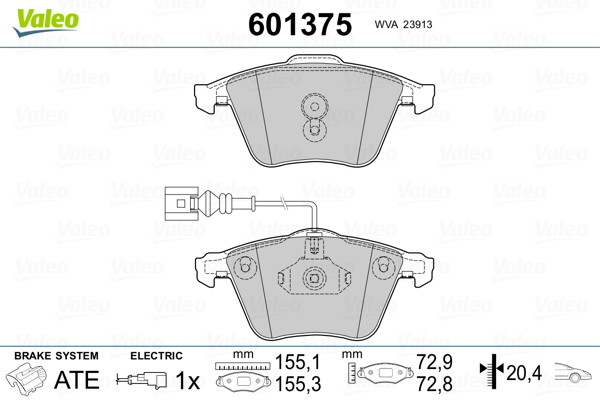 Remblokset Valeo 601375