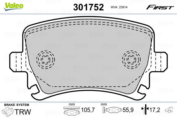 Remblokset Valeo 301752