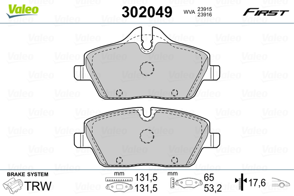 Remblokset Valeo 302049