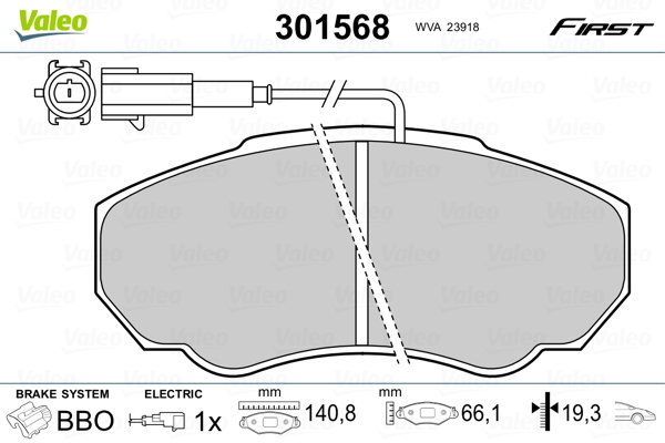 Remblokset Valeo 301568