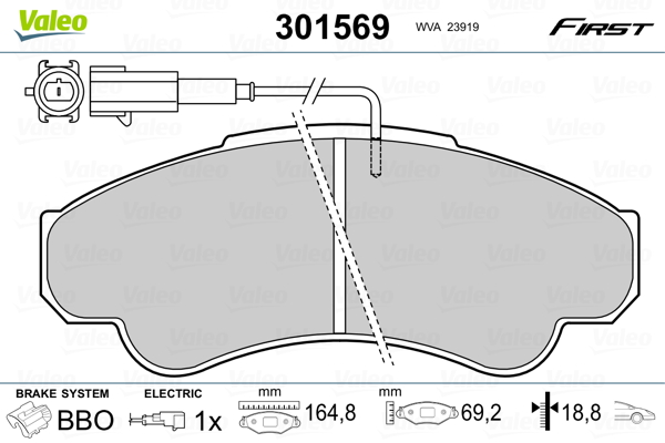 Remblokset Valeo 301569