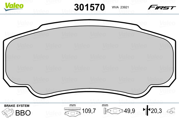 Remblokset Valeo 301570