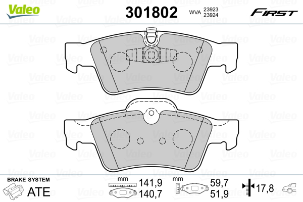 Remblokset Valeo 301802