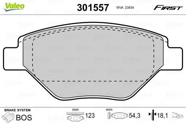 Remblokset Valeo 301557