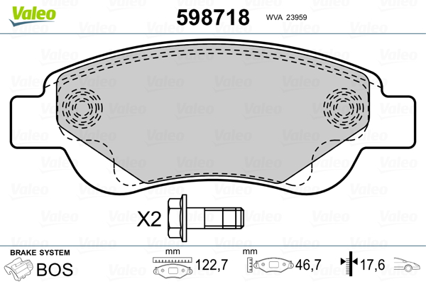 Remblokset Valeo 598718