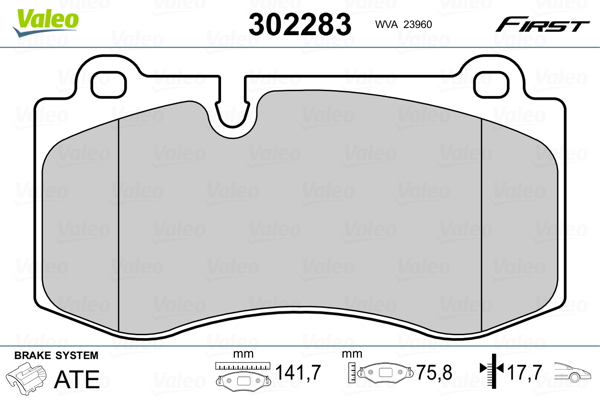 Remblokset Valeo 302283
