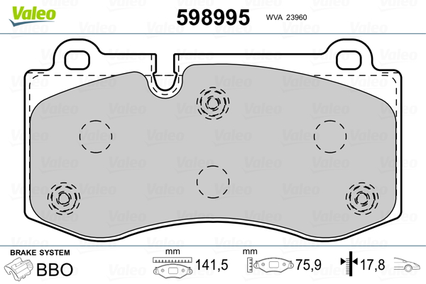 Remblokset Valeo 598995