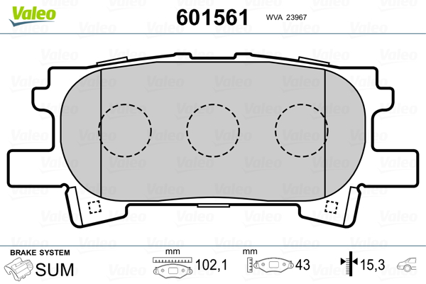 Remblokset Valeo 601561