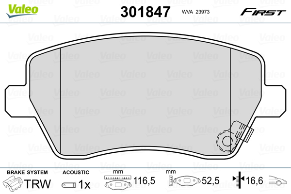 Remblokset Valeo 301847