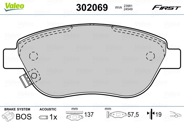Remblokset Valeo 302069