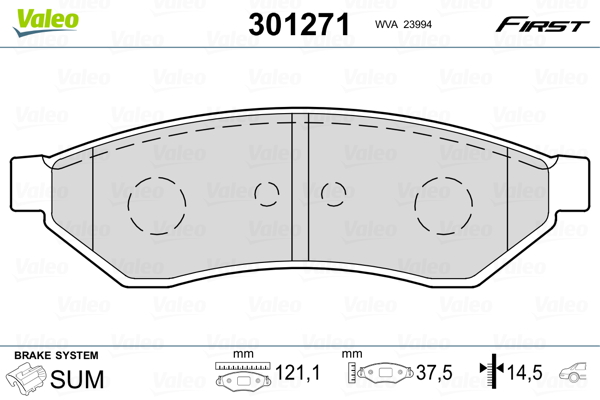 Remblokset Valeo 301271