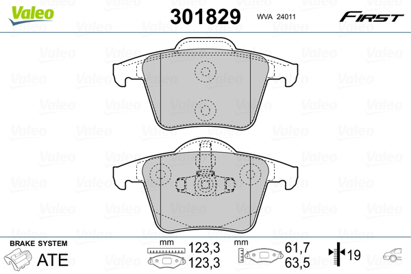 Remblokset Valeo 301829