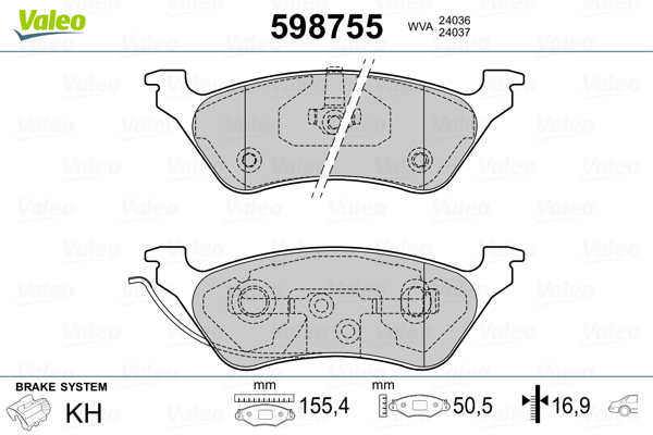 Remblokset Valeo 598755