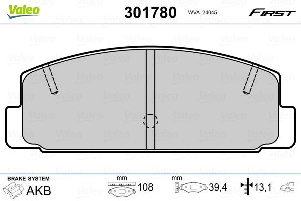 Remblokset Valeo 301780