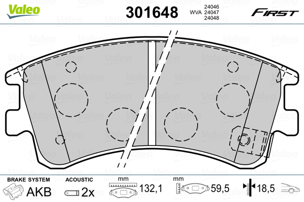 Remblokset Valeo 301648