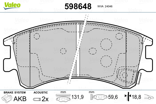 Remblokset Valeo 598648