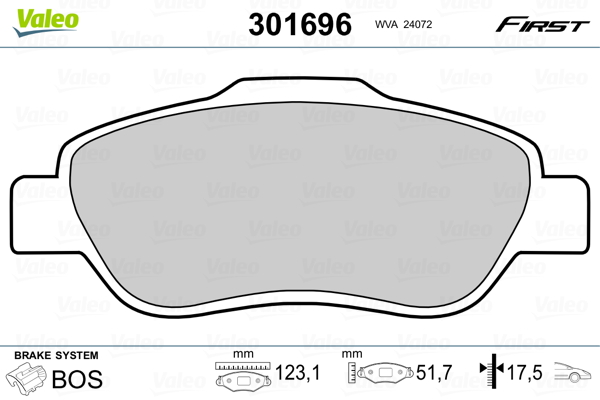 Remblokset Valeo 301696