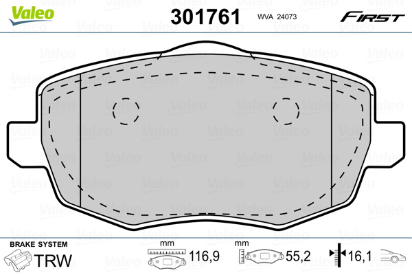 Remblokset Valeo 301761