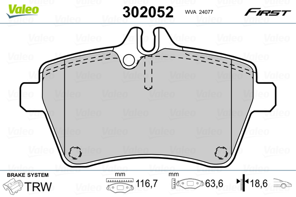 Remblokset Valeo 302052