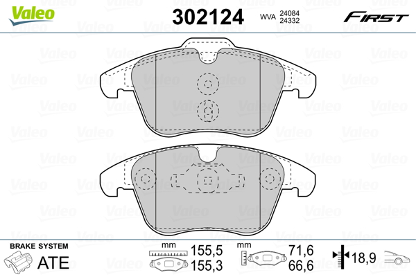 Remblokset Valeo 302124