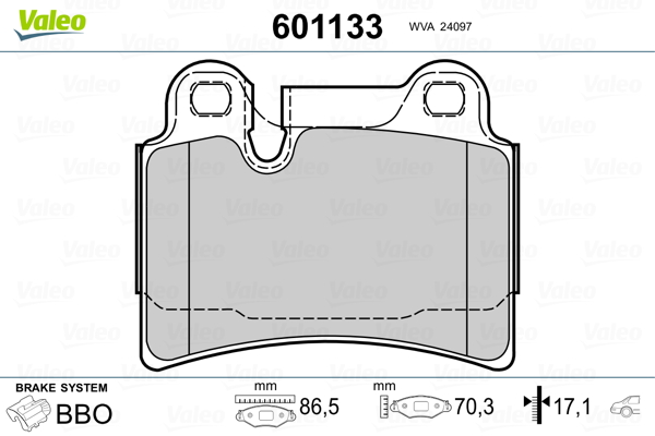 Remblokset Valeo 601133