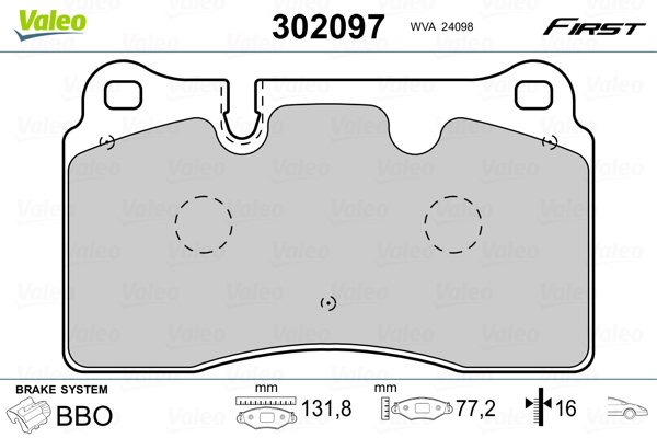 Remblokset Valeo 302097