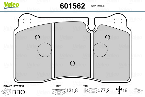 Remblokset Valeo 601562