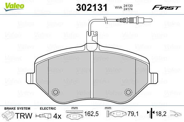 Remblokset Valeo 302131