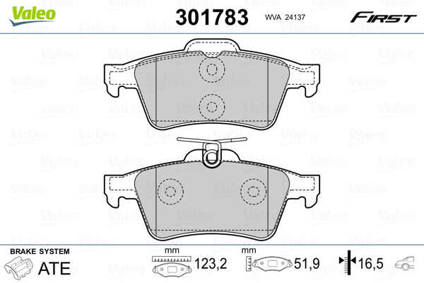 Remblokset Valeo 301783