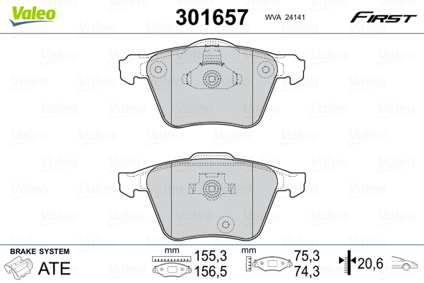 Remblokset Valeo 301657