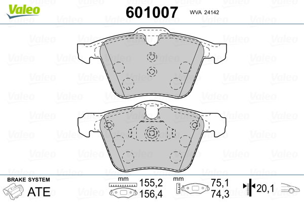 Remblokset Valeo 601007