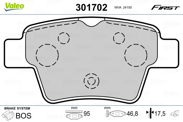 Remblokset Valeo 301702