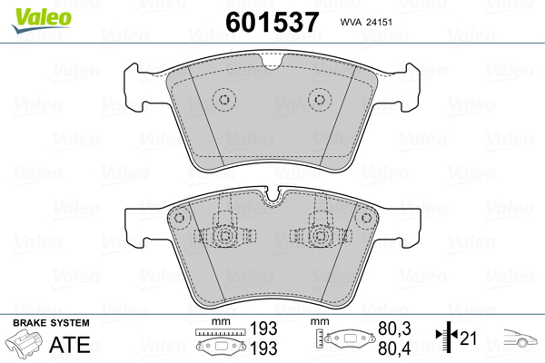 Remblokset Valeo 601537