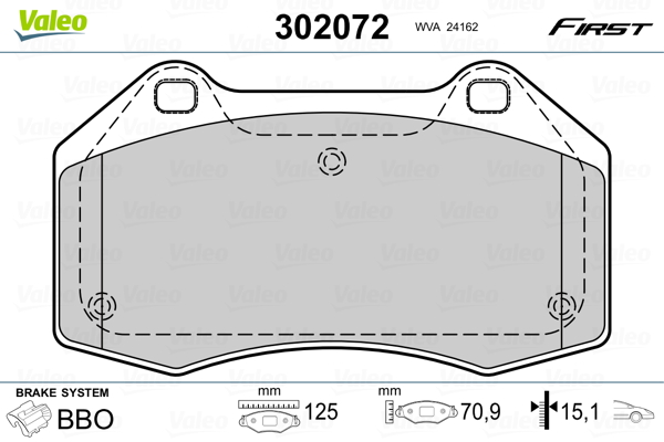 Remblokset Valeo 302072
