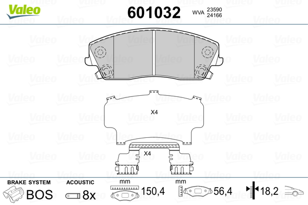 Remblokset Valeo 601032