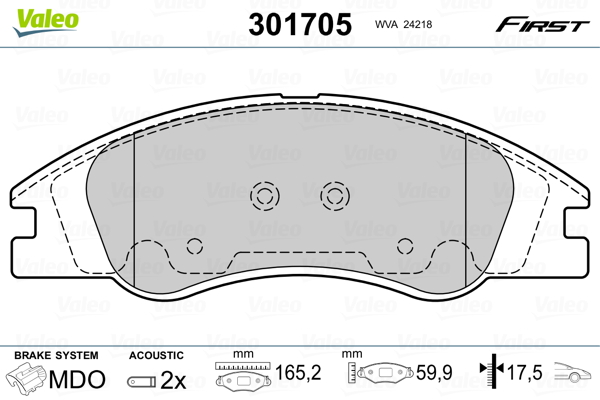 Remblokset Valeo 301705