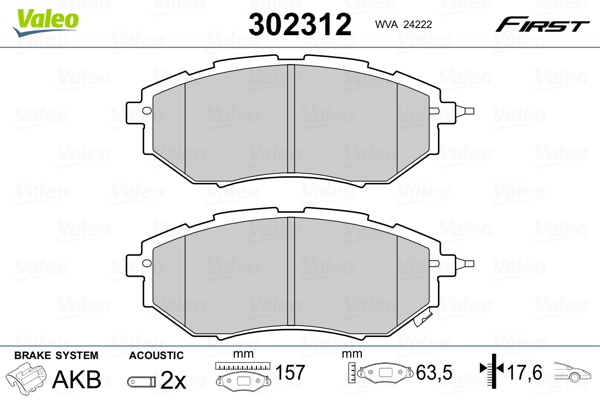 Remblokset Valeo 302312