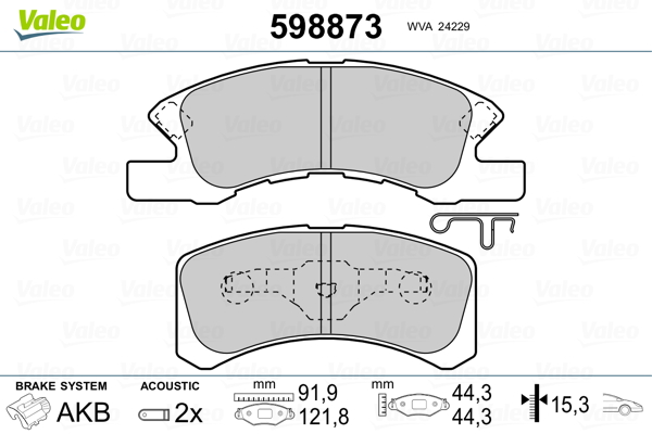 Remblokset Valeo 598873