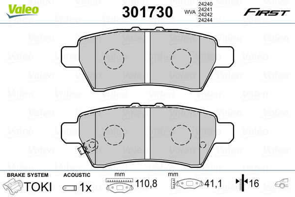 Remblokset Valeo 301730