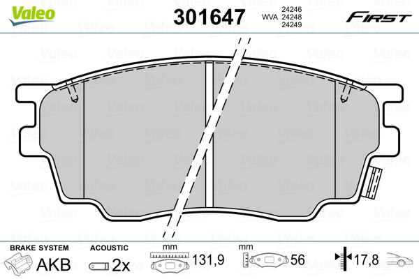 Remblokset Valeo 301647