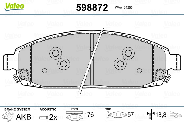 Remblokset Valeo 598872